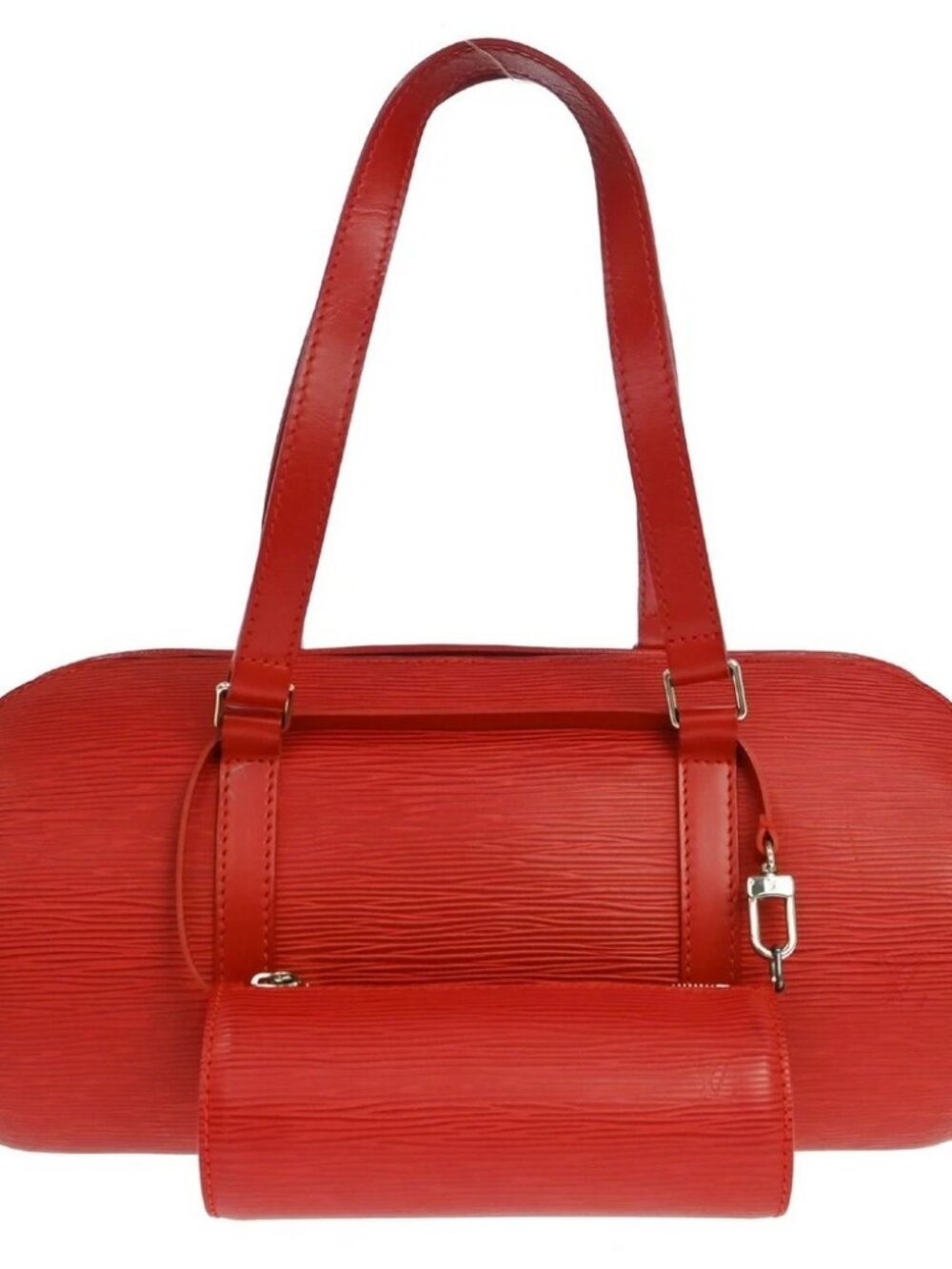 Louis Vuitton Red Epi Soufflot Handbag